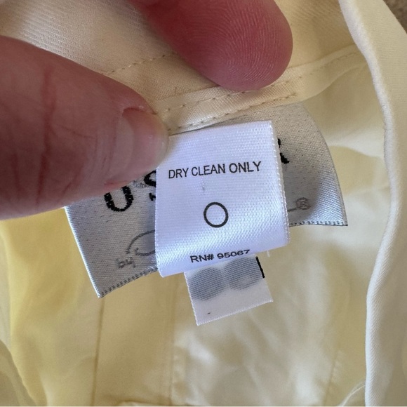 NWT! Vintage! Oscar De La Renta High-Rise Designer Slim Pants - Butter Cream - Picture 5 of 9